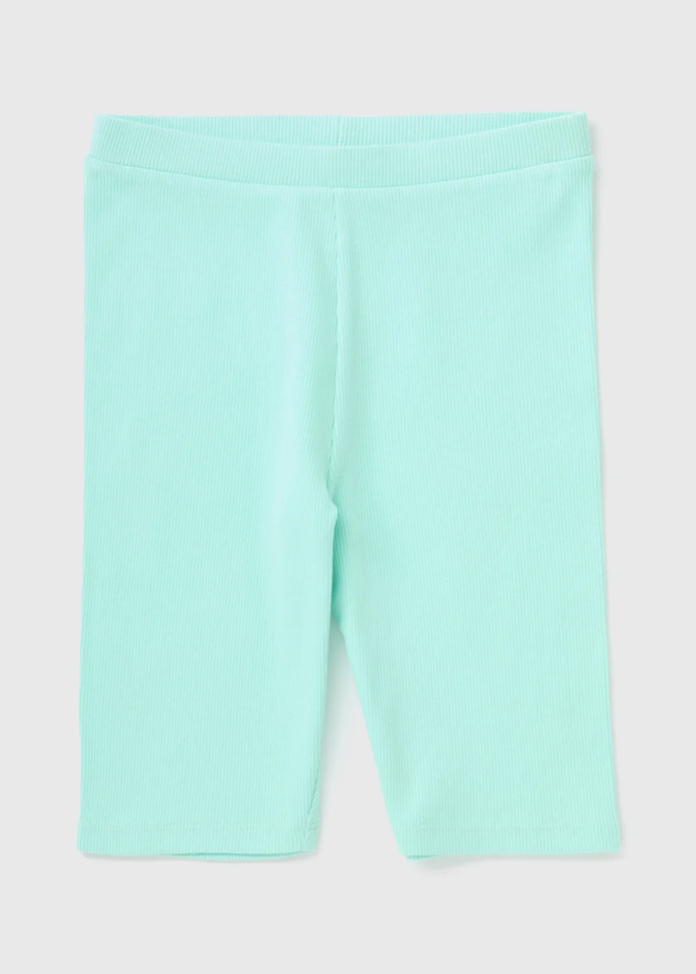 Girls Turquoise Ribbed Shorts (7-15yrs) - Age 10 Years Image 1