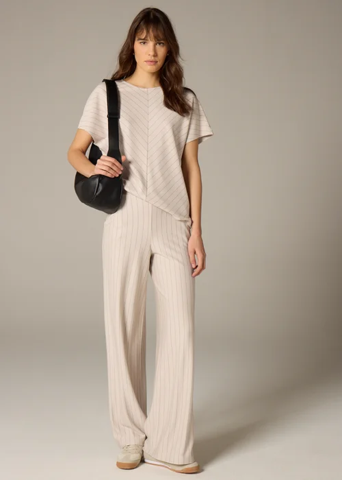 Et Vous Stone Pinstripe Top - 8 Image 1