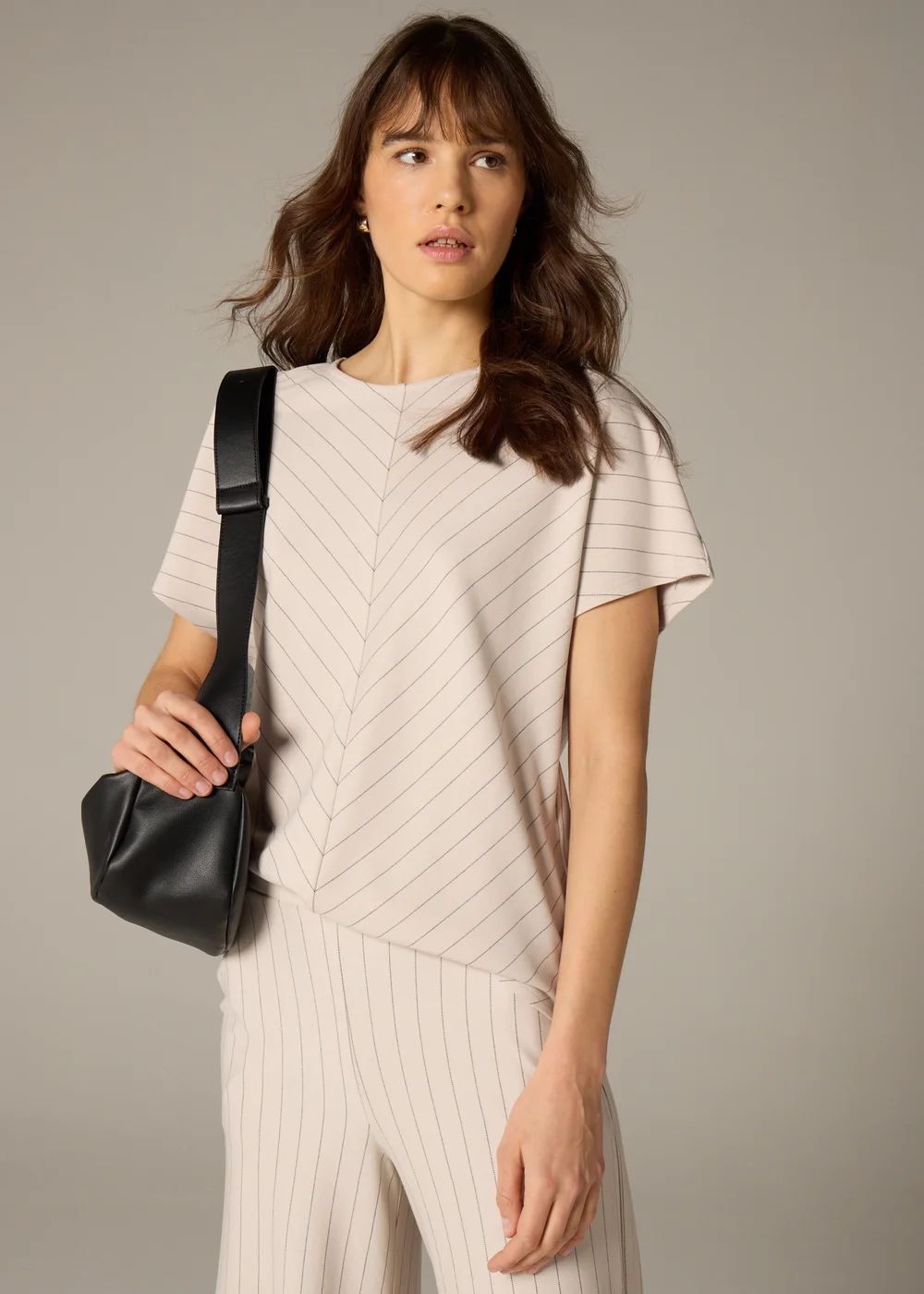 Et Vous Stone Pinstripe Top - 8 Image 3
