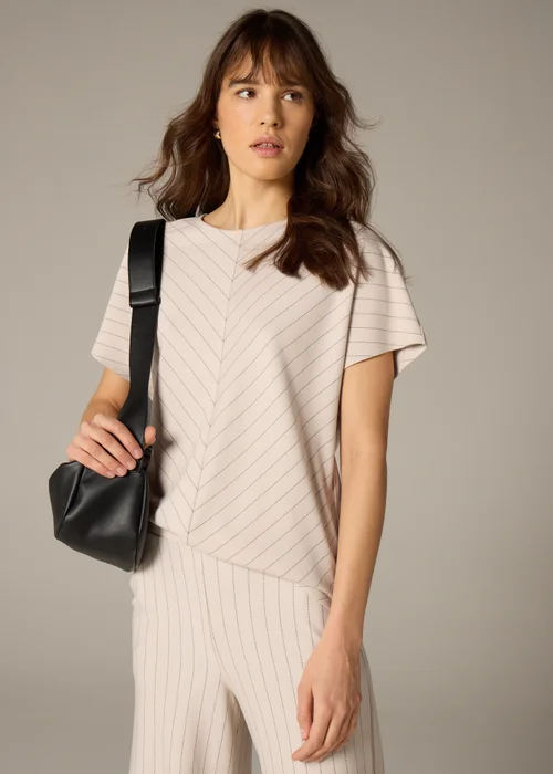 Et Vous Stone Pinstripe Top - 8 Image 3