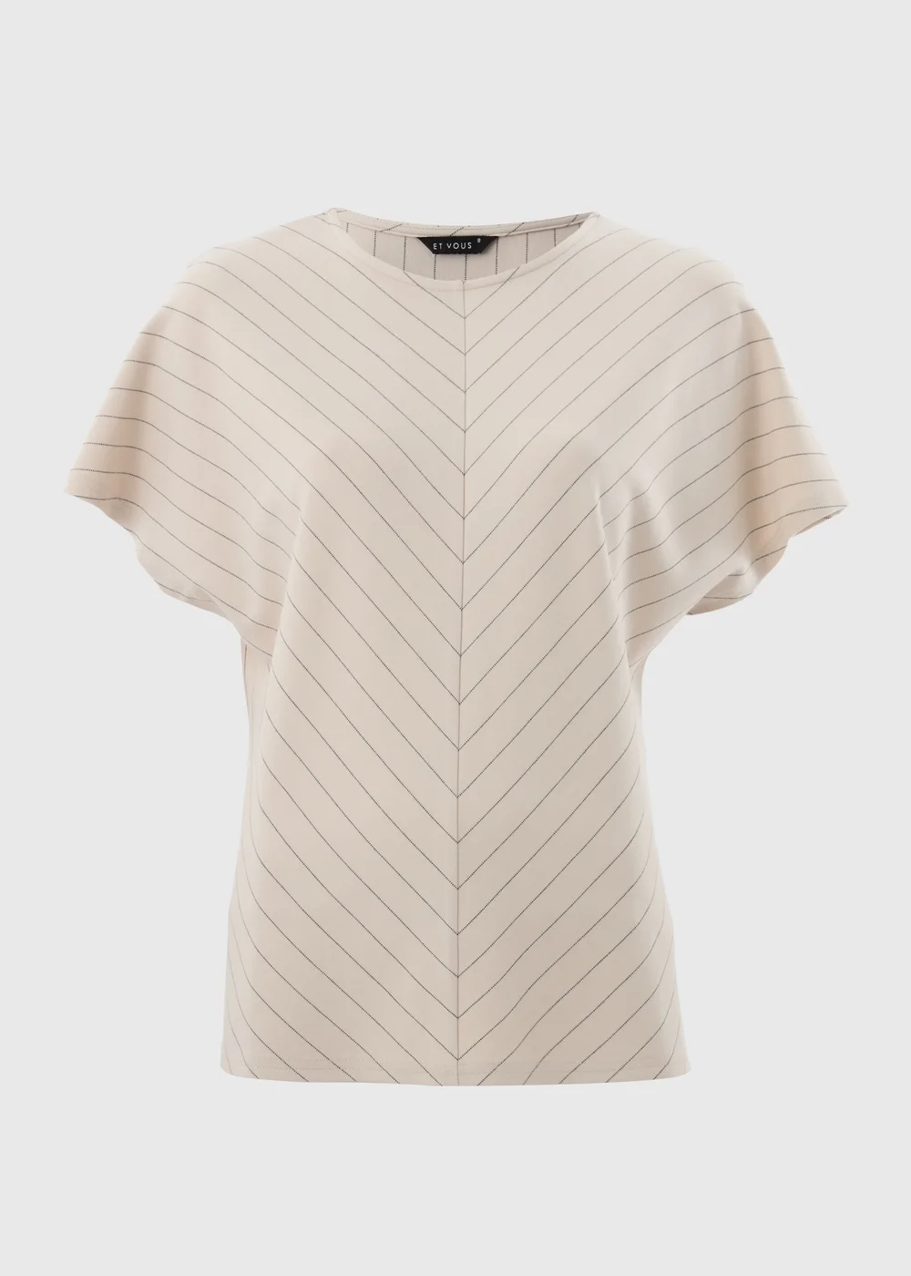 Et Vous Stone Pinstripe Top - 8 Image 4