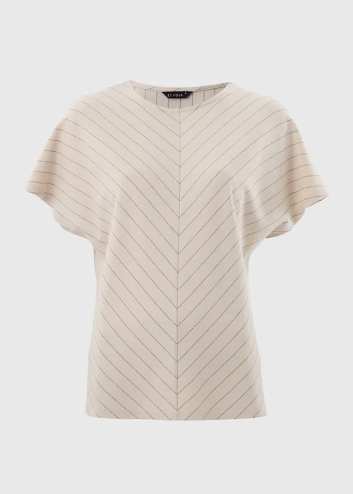 Et Vous Stone Pinstripe Top - 8 Image 4