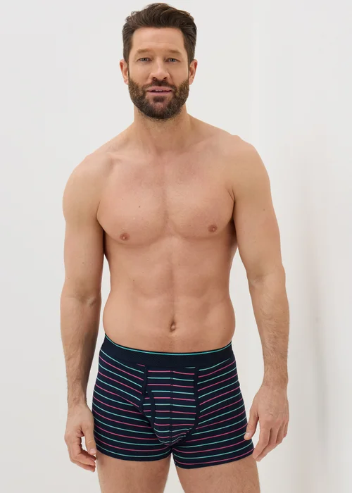 5 Pack Multicolour Patterned Keyhole Boxers - XS Image 2