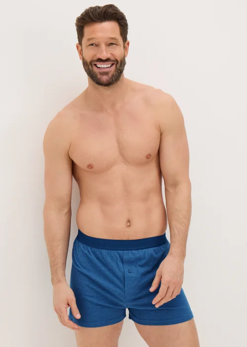 5 Pack Blue Loose Fit Boxers - S Image 2