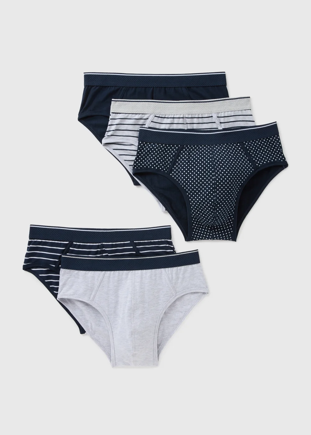 5 Pack Navy Mono Briefs - S Image 1