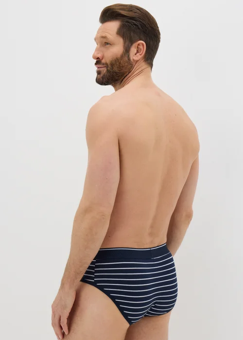 5 Pack Navy Mono Briefs - S Image 3