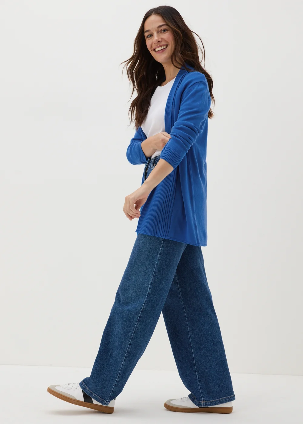 Blue Longline Cardigan - 8 Image 2