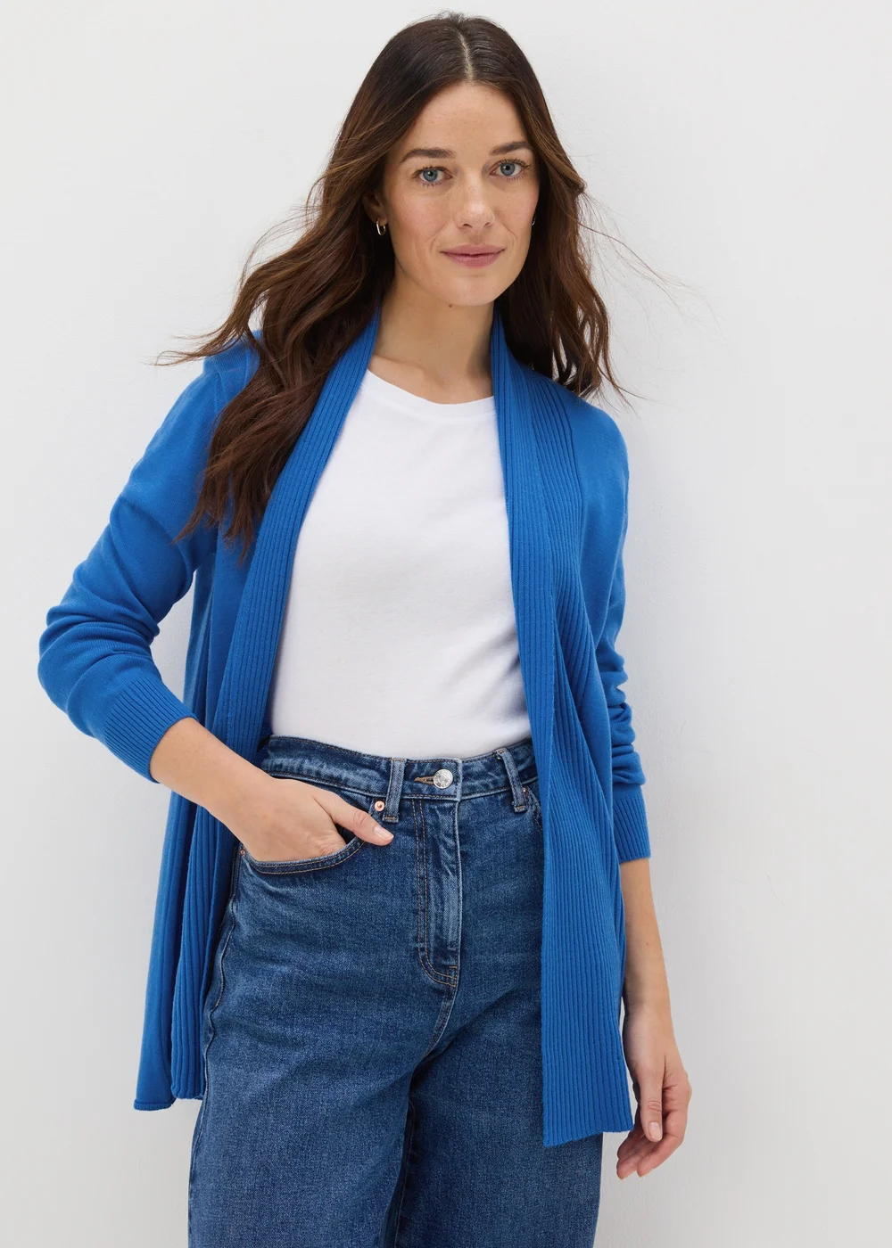 Blue Longline Cardigan - 8 Image 1