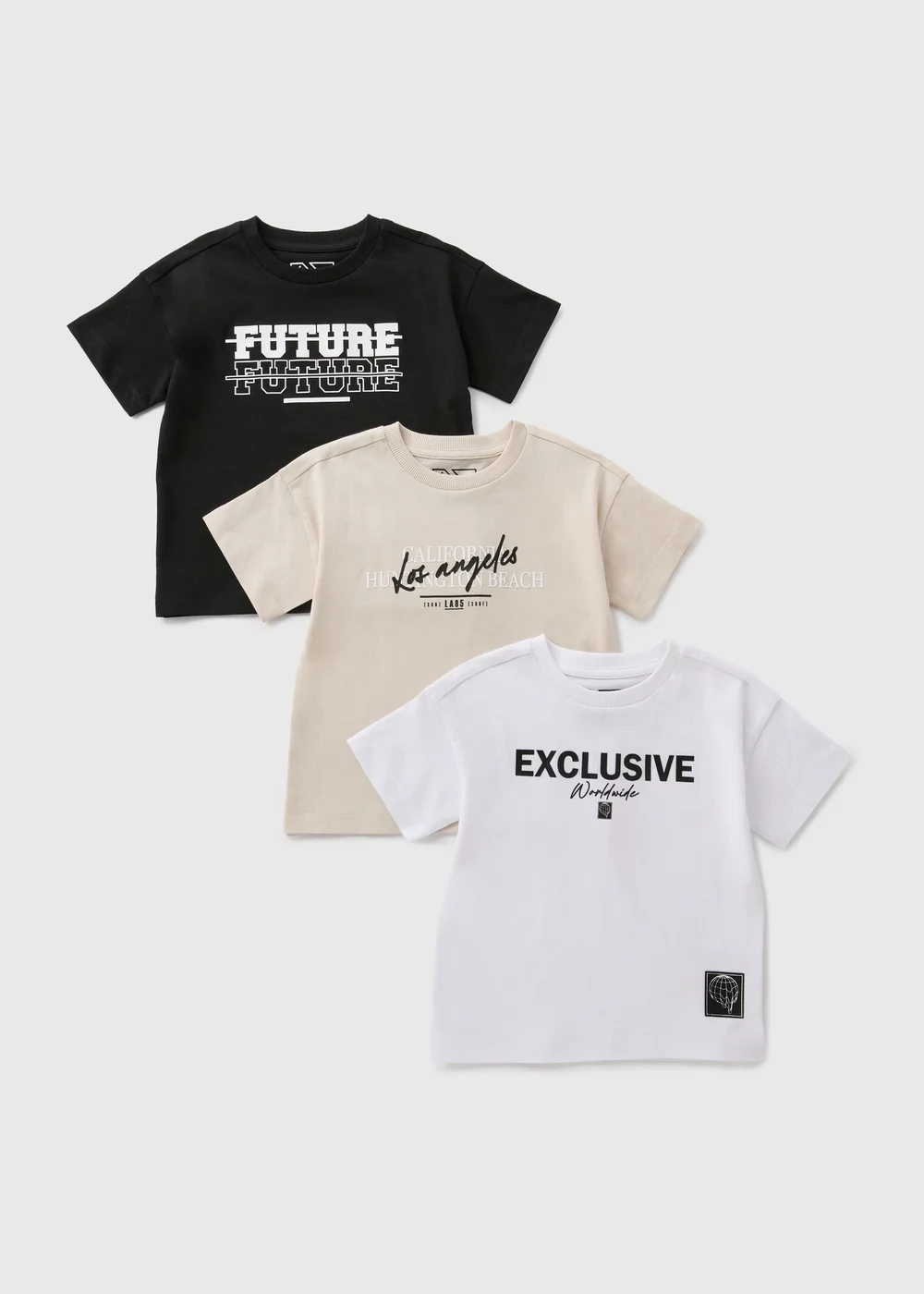 3 Pack Boys Multicolour Future T-Shirts (1-7yrs) - 1-1.5 Yrs Image 1