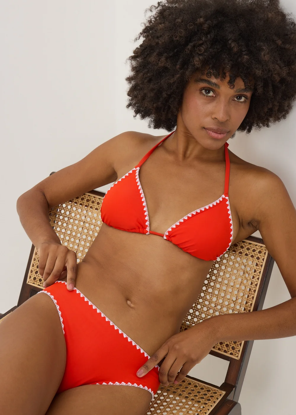 Red Stitch Mini Bikini Bottoms - 6 Image 1