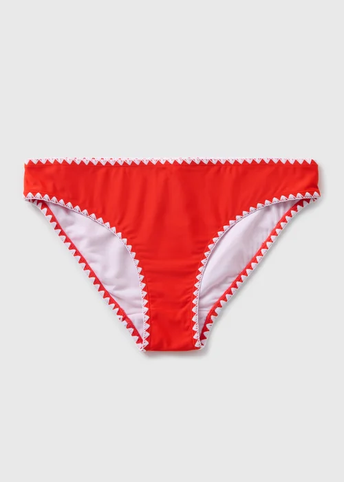 Red Stitch Mini Bikini Bottoms - 6 Image 2