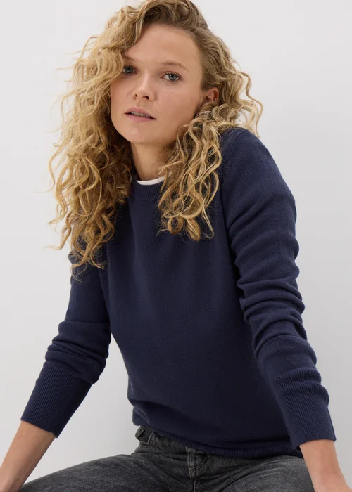 Navy Crew Neck Jumper - 8 Image 1