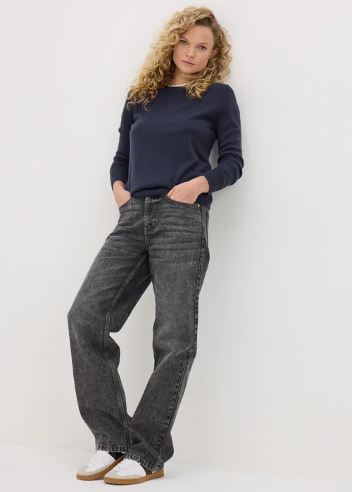 Navy Crew Neck Jumper - 8 Image 2