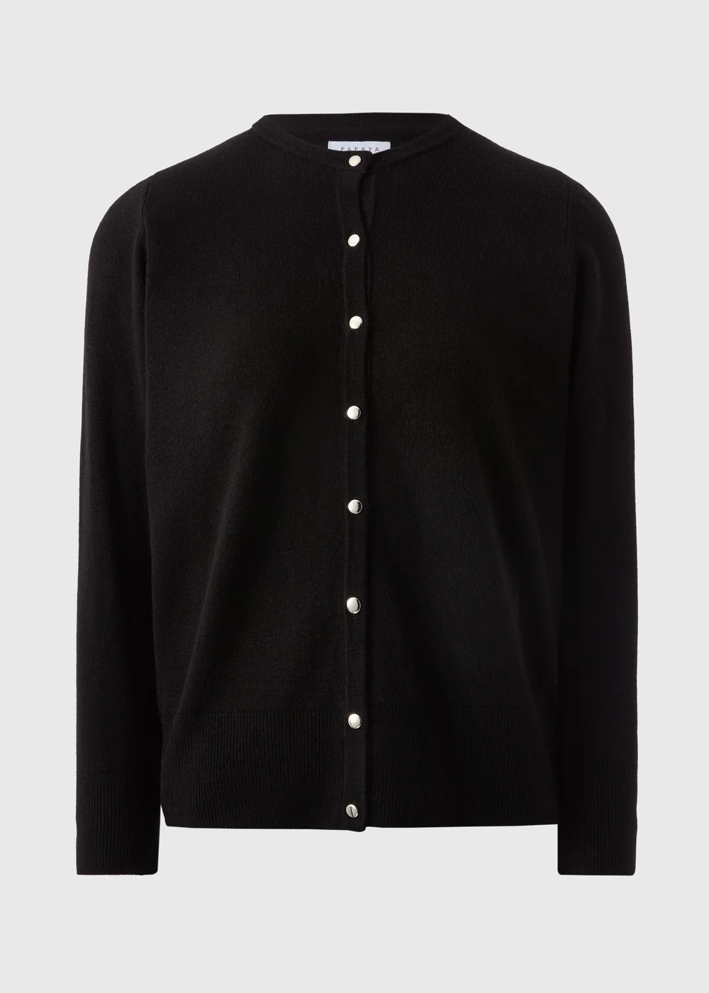 Black Crew Neck Cardigan - 8 Image 4