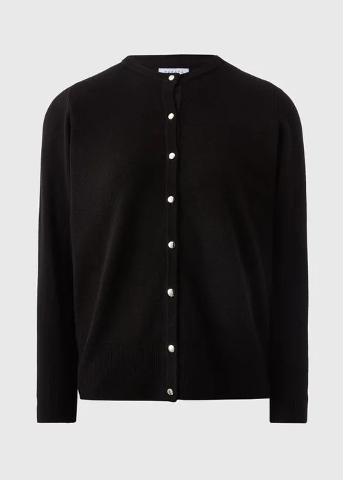 Black Crew Neck Cardigan - 8 Image 4