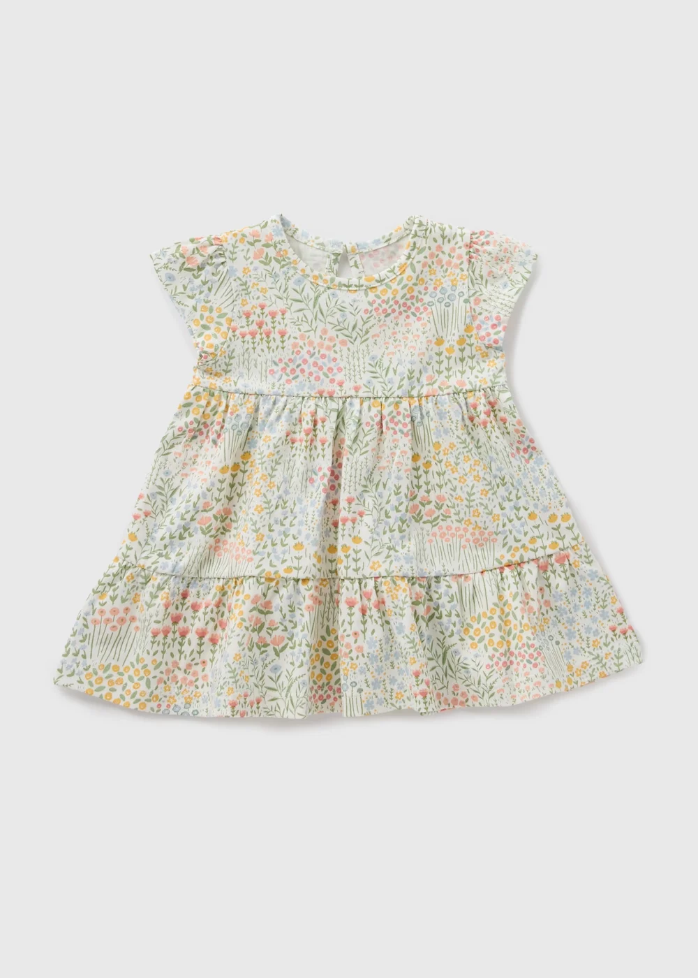 Baby Multicolour Floral Dress (Newborn-23mths) - 0-3 months Image 1