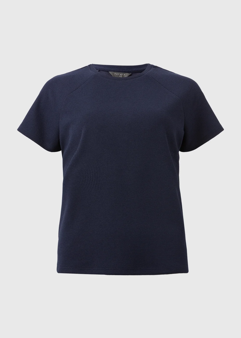 Navy Waffle Raglan Sleeve T-Shirt - 8 Image 4