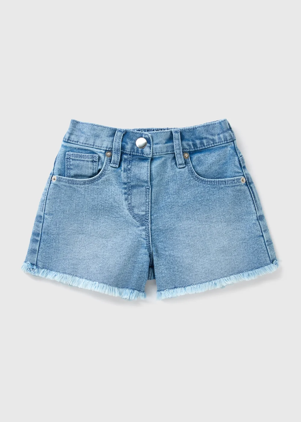 Girls Blue Wash Denim Shorts (1-7yrs) - 1 half year to 2 Image 1