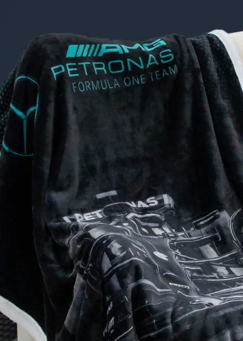 Mercedes Shadow Car Faux-Shearling Backed Fleece Formula 1 Blanket (100x150cm) - 100 x 150 Image 2