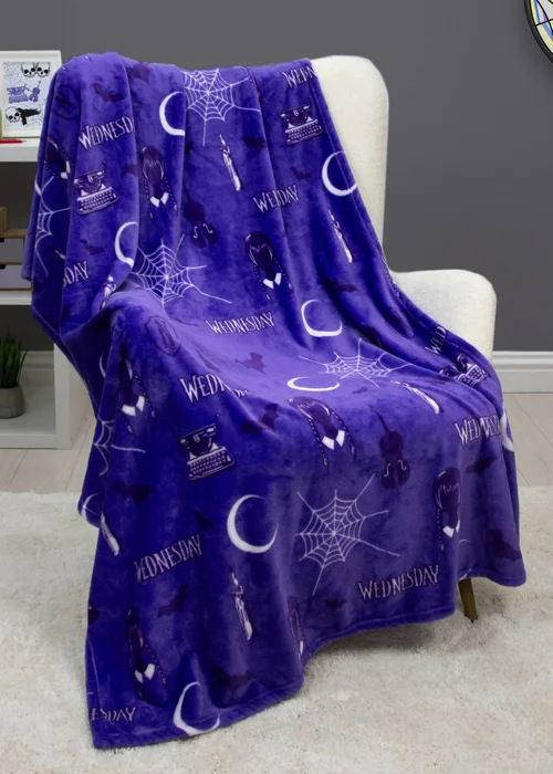 Wednesday Destined Fleece Throw 100 x 150cm - One Size Image 1