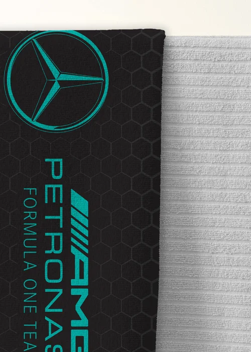 Mercedes Luxury 100% Formula 1 Cotton Towel 75 x 150cm - One Size Image 4