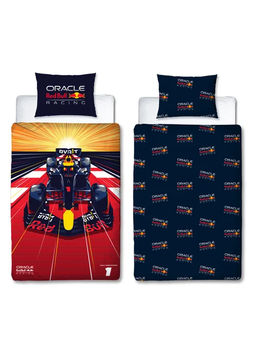 Red Bull Formula 1 Polycotton Reversible Duvet Cover Set - Single Image 4