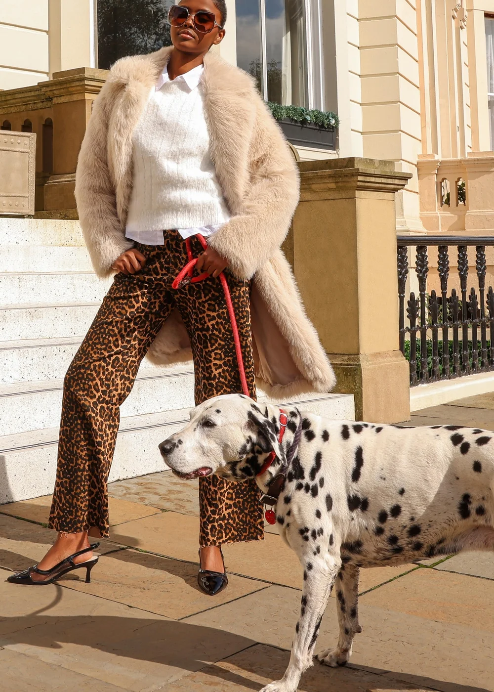 Quiz Brown Leopard Print Wide Leg Denim Jeans - 6 Image 3