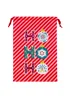 furn. Ho Ho Ho Velvet Christmas Sack - One Size Image 1