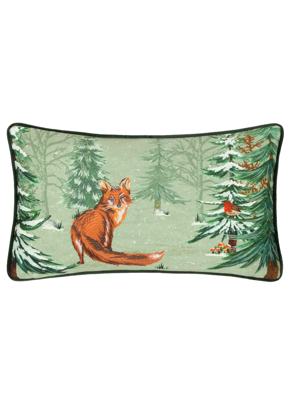 furn. Lodge Wood Fox Filled Cushion (30xm x 60cm) - One Size Image 1