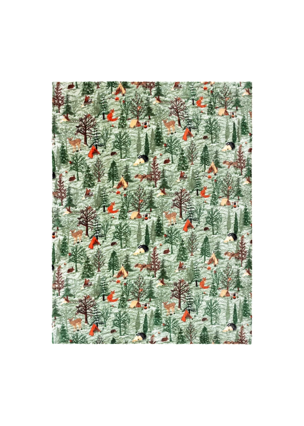 furn. Lodge Wood Faux-Shearling Fleece Throw (130cm x 150cm) - 130cm x 150cm Image 1