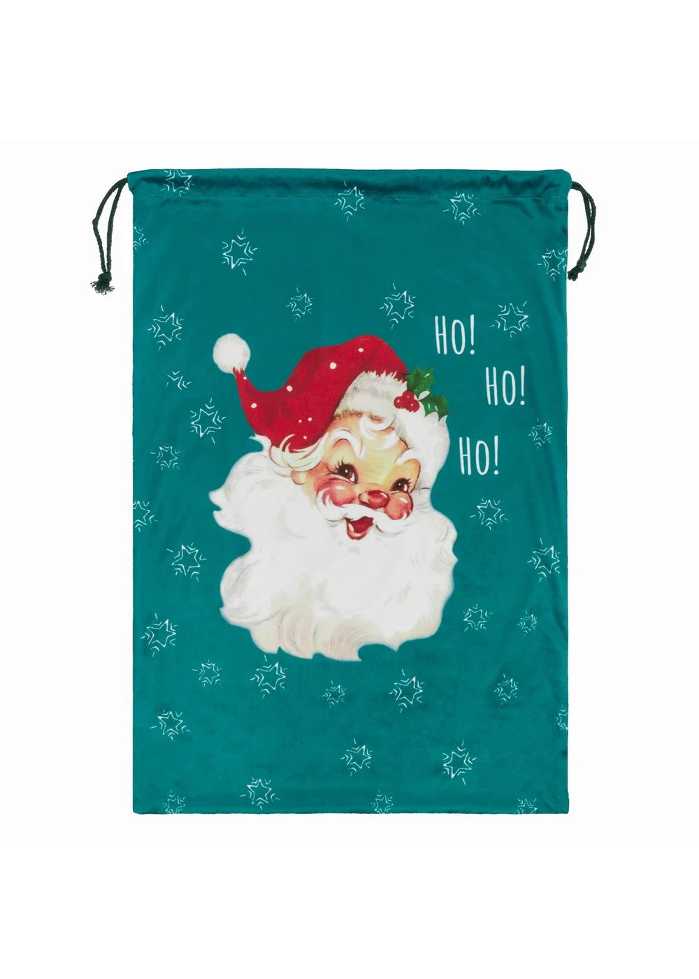 Evans Lichfield Vintage Santa Velvet Christmas Sack - One Size Image 1