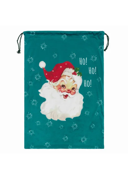 Evans Lichfield Vintage Santa Velvet Christmas Sack - One Size Image 1