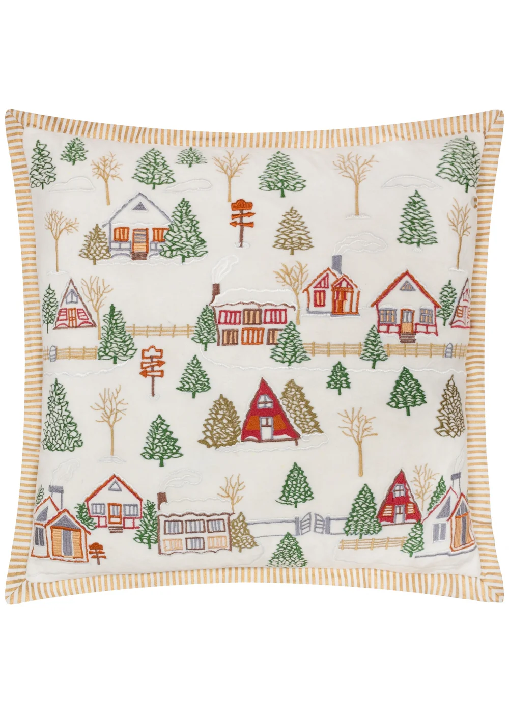 Paoletti Winter Ski Lodges Filled Cushion (50cm x 50cm) - One Size Image 1