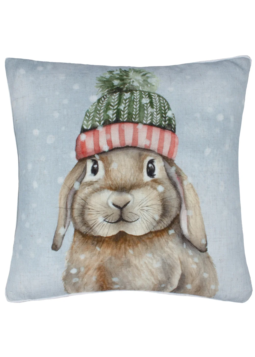 Evans Lichfield Christmas Rabbit Filled Cushion (45cm x 45cm) - One Size Image 1