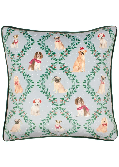 Evans Lichfield Winter Dog Friends Filled Cushion (45cm x 45cm) - One Size Image 1
