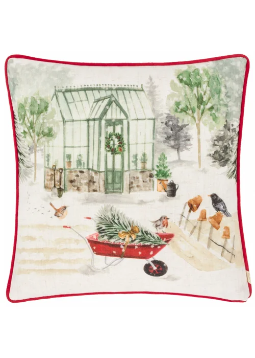 Evans Lichfield Winter Garden Filled Cushion (45cm x 45cm) - One Size Image 1
