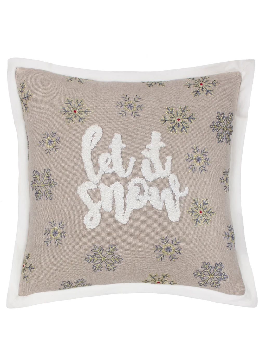 Paoletti Winter Let It Snow Filled Cushion (45cm x 45cm) - One Size Image 1