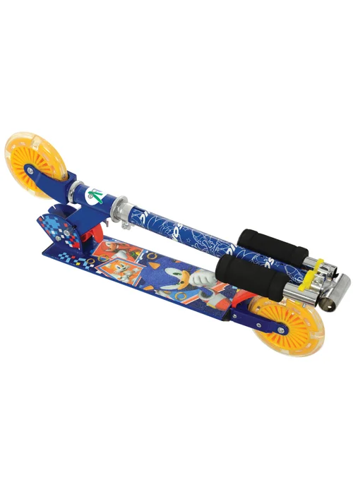 Sonic Folding Inline Scooter With Light Up Wheels - One Size Image 5