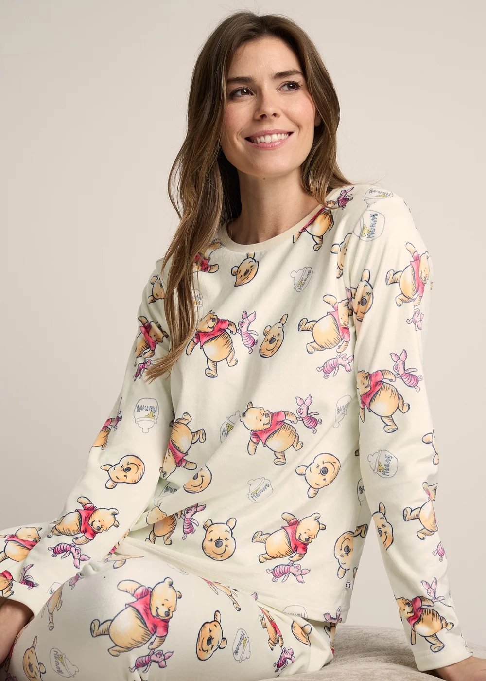 Disney Winnie The Pooh Fleece Pyjama Set - XS Image 2