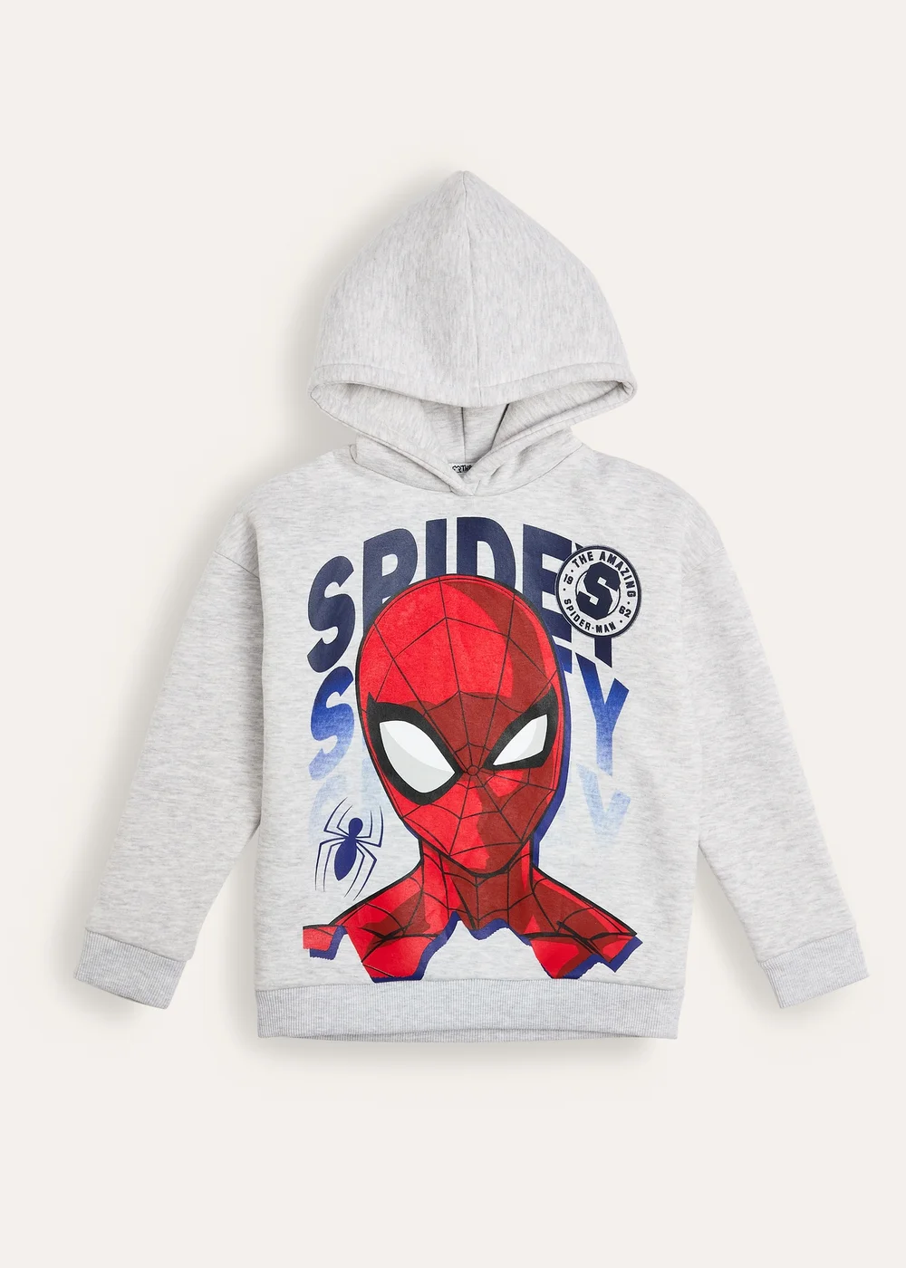 Marvel Spiderman Boys Grey Hoodie - 5-6 Yrs Image 1
