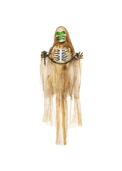 HOMCOM Hanging Skeleton Outdoor Halloween Decoration (183cm 72") - One Size Image 1