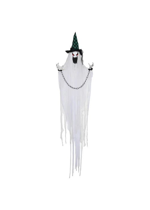 HOMCOM Hanging Ghost Outdoor Halloween Decoration (204cm 80") - One Size Image 1