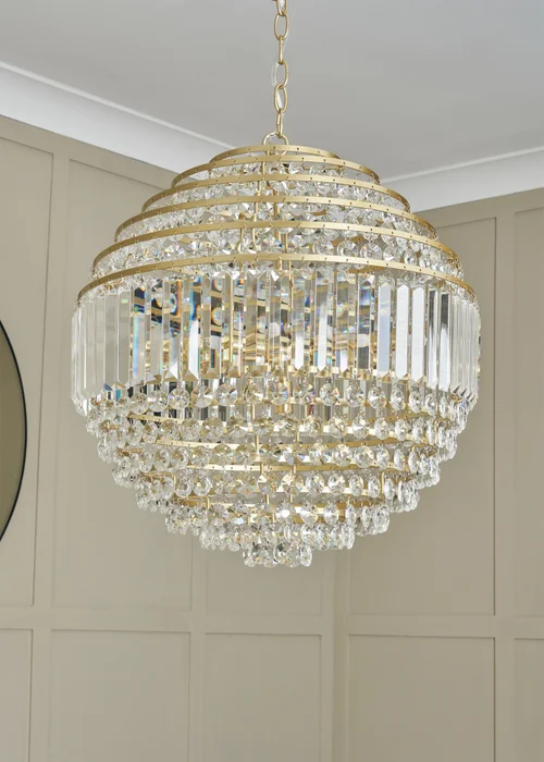 BHS Antique Brass Paladina Large Ball Ceiling Pendant (70-160cm x 50cm) - One Size Image 1
