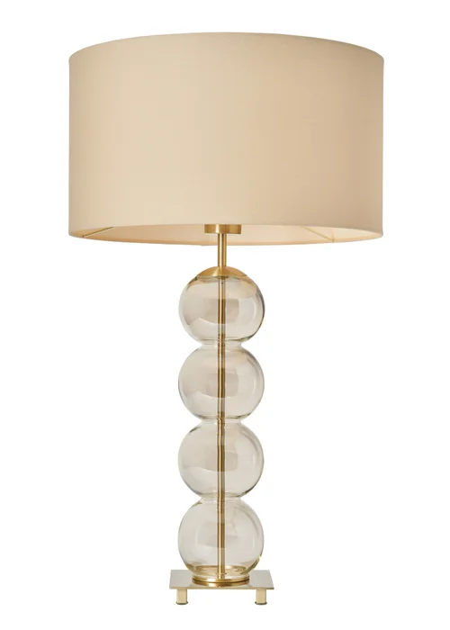 BHS Antique Brass Metro Ball Stacked Table Lamp Champagne (71cm x 40cm) - One Size Image 4
