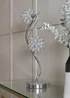 BHS Chrome Orianna 2 Light Table Lamp (51cm x 18cm) - One Size Image 1
