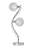 BHS Chrome Orianna 2 Light Table Lamp (51cm x 18cm) - One Size Image 3
