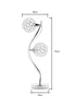 BHS Chrome Orianna 2 Light Table Lamp (51cm x 18cm) - One Size Image 6