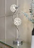 BHS Chrome Orianna 2 Light Table Lamp (51cm x 18cm) - One Size Image 2