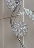 BHS Chrome Orianna 2 Light Table Lamp (51cm x 18cm) - One Size Image 5