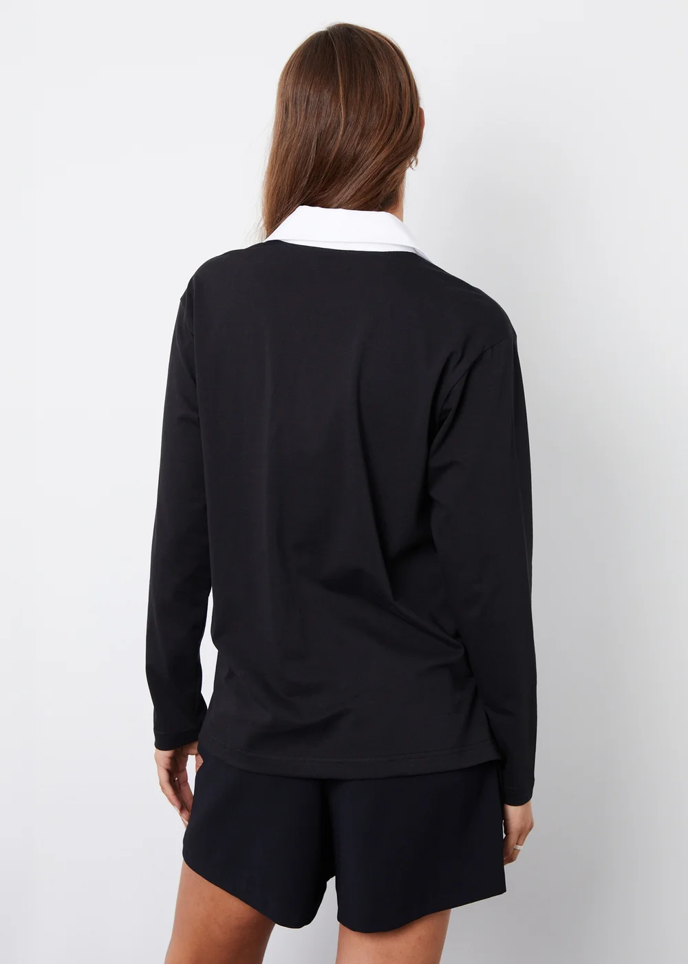 Threadbare Black Apollo Paris Embroidery Rugby Shirt - Size 10 Image 2